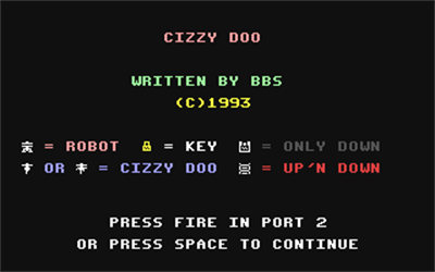 Cizzy Doo - Screenshot - Game Title Image