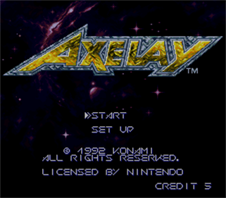 Axelay - Screenshot - Game Title