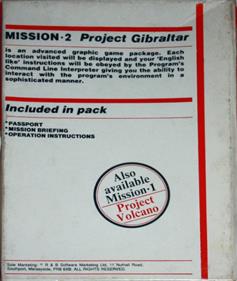 Mission 2: Project Gibraltar - Box - Back Image