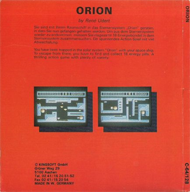 Orion (Kingsoft) - Box - Back Image