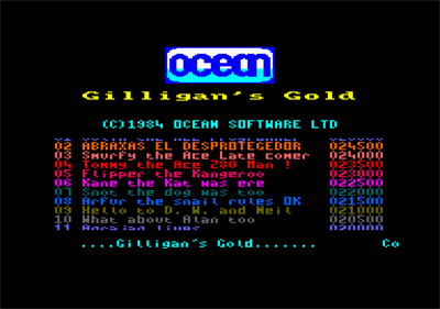 Gilligan's Gold  - Screenshot - Game Title Image