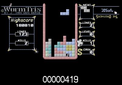 WormTris - Screenshot - Gameplay Image