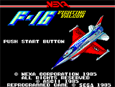 F-16 Fighting Falcon - Screenshot - Game Title Image