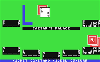 Ken Uston's Professional Blackjack - Screenshot - Gameplay Image