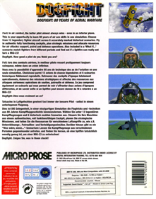 Air Duel: 80 Years of Dogfighting - Box - Back Image
