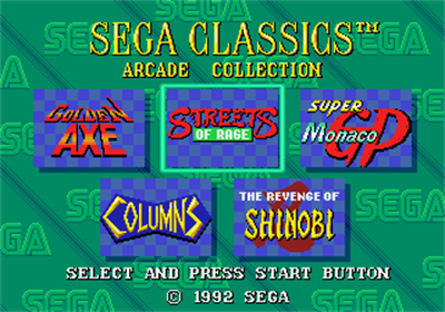 Sega Classics Arcade Collection (5-in-1) - Screenshot - Game Title Image