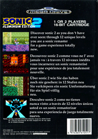 Sonic 2: Aluminium Edition - Fanart - Box - Back Image