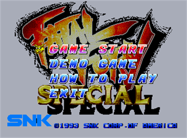 Fatal Fury Special - Screenshot - Game Title Image