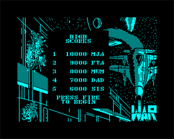 W.A.R - Screenshot - High Scores Image