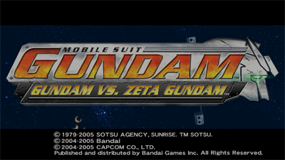 Mobile Suit Gundam: Gundam vs. Zeta Gundam  - Screenshot - Game Title Image
