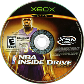 NBA Inside Drive 2004 - Disc Image