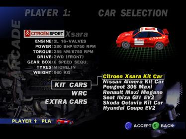 V-Rally Edition 99 - Screenshot - Game Select Image