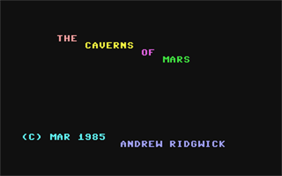 The Caverns of Mars - Screenshot - Game Title Image