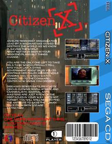 Citizen X - Fanart - Box - Back Image