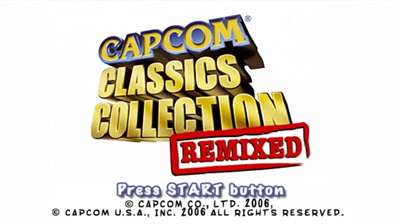 Capcom Classics Collection: Remixed - Screenshot - Game Title Image
