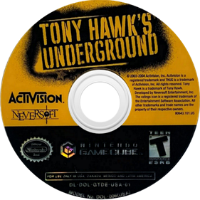 Tony Hawk's Underground - Disc Image