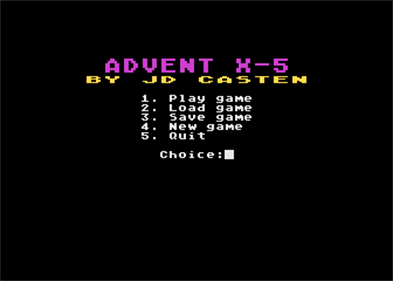 Advent X-5 - Screenshot - Game Title Image