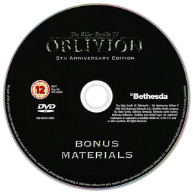 The Elder Scrolls IV: Oblivion: 5th Anniversary Edition - Disc Image