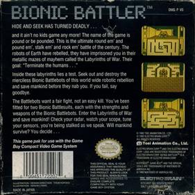 Bionic Battler - Box - Back Image