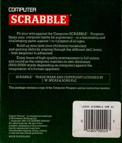 The Computer Edition of Scrabble Brand Crossword Game - Box - Back Image