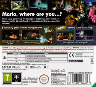 Luigi's Mansion - Box - Back Image