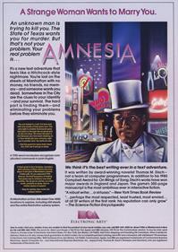 Amnesia (Cognetics) - Advertisement Flyer - Front