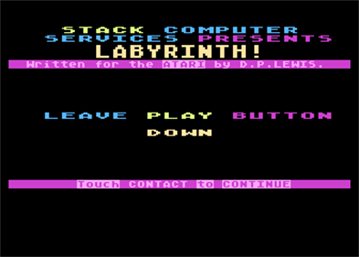 Lost in the Labyrinth - Screenshot - Game Title Image