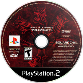 Dirge of Cerberus: Final Fantasy VII - Disc Image