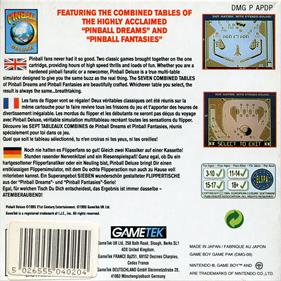 Pinball Deluxe - Box - Back Image