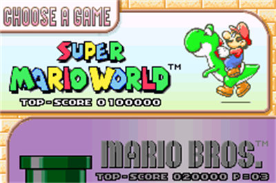 Super Mario Advance 2: Super Mario World - Screenshot - Game Select Image