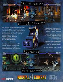 Mortal Kombat 4 - Advertisement Flyer - Back Image