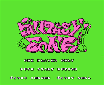 Fantasy Zone (Tengen) - Screenshot - Game Title Image