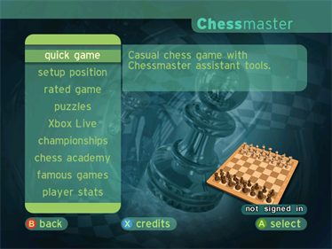 Chessmaster - Screenshot - Game Select Image
