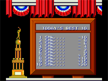 Fighting Golf - Screenshot - High Scores Image