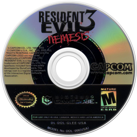 Resident Evil 3: Nemesis - Disc Image