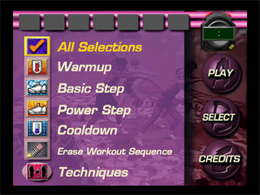 ESPN Step Aerobics - Screenshot - Game Select Image