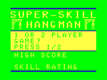 Super Skill Hangman - Screenshot - Game Select Image
