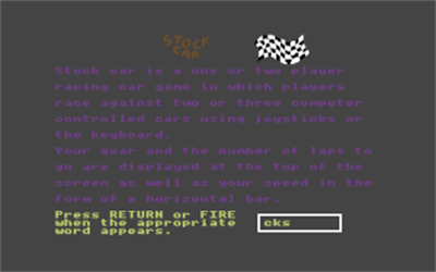 Stock Car - Screenshot - Game Title Image