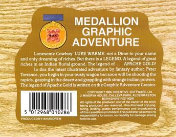The Legend of Apache Gold - Box - Back Image