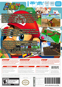 Super Mario 64 - Fanart - Box - Back Image