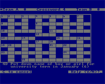 The Sun Computer Crosswords 1 & 2 - Screenshot - Gameplay Image