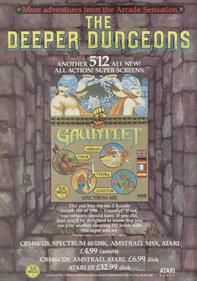 Gauntlet: The Deeper Dungeons  - Advertisement Flyer - Front Image