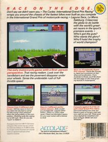 The Cycles: International Grand Prix Racing - Box - Back Image