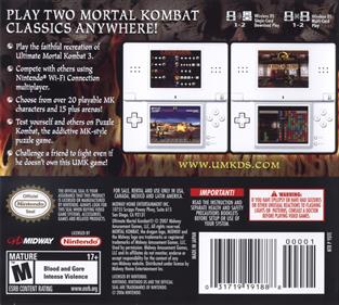 Ultimate Mortal Kombat - Box - Back Image
