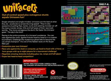 Uniracers - Box - Back Image