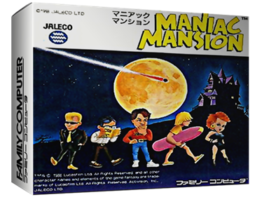 Maniac Mansion (Japan) - Box - 3D Image