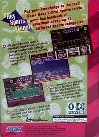 Sports Trivia: Championship Edition - Box - Back Image