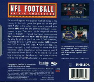 NFL Football Trivia Challenge - Box - Back Image