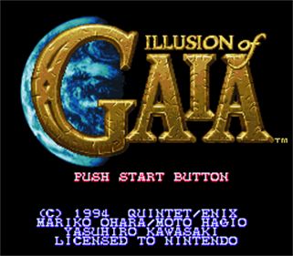 Illusion of Gaia - Screenshot - Game Title
