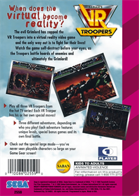 VR Troopers - Box - Back Image